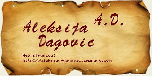 Aleksija Dagović vizit kartica